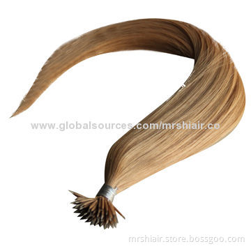 22-inch Light Brown Straight Nano Ring Hair